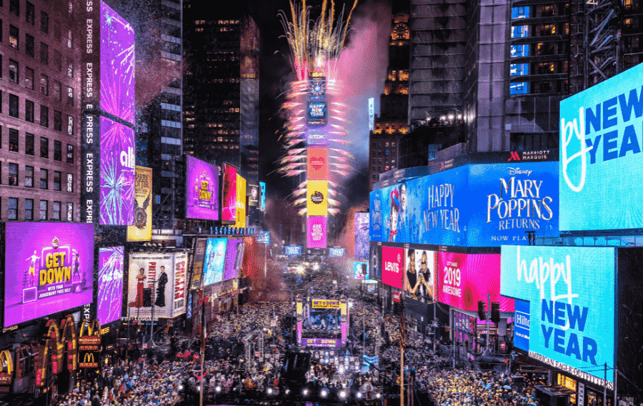 Times Square Ball drop new York
